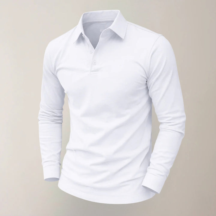 Heren Polo met Lange Mouwen en Knopen | Modessiva