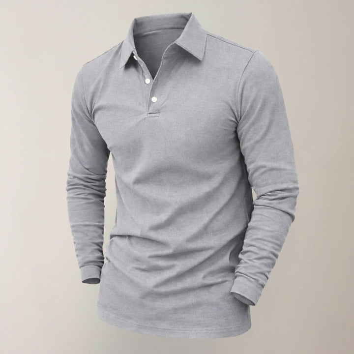 Heren Polo met Lange Mouwen en Knopen | Modessiva