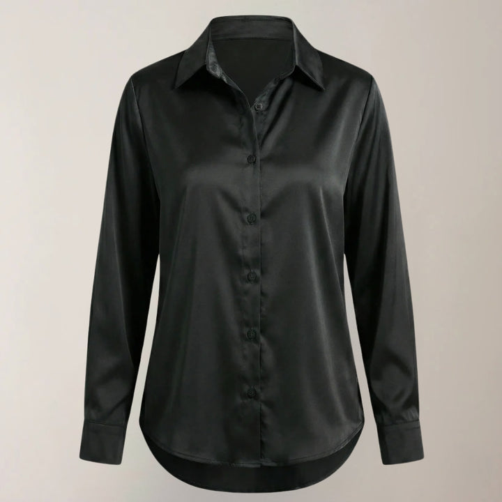 Losvallende Damesblouse met Lange Mouwen van Zijde