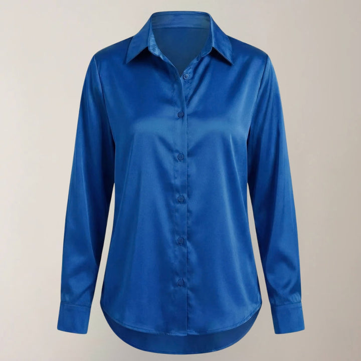 Losvallende Damesblouse met Lange Mouwen van Zijde